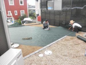 山口市小郡　人工芝施工